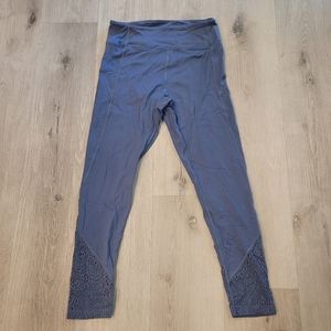 Victoria's Secret PINK Sport Leggings Lattice Lace Detail Sz Medium